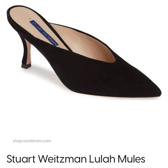 Stuart Weitzman Shoes - Stuart Weitzman Size 9.5 (US) Slip on Mules - Black Suede